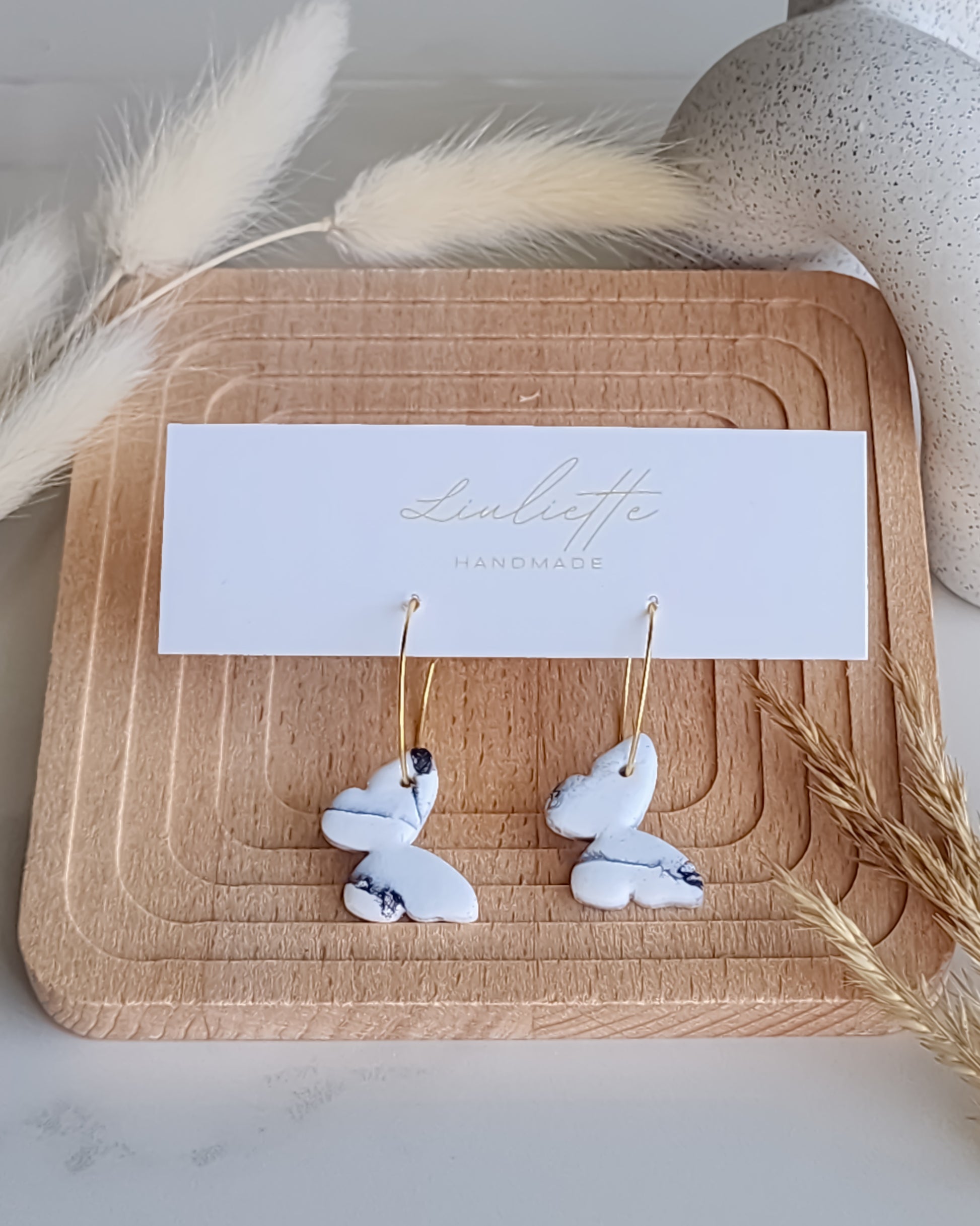 Butterfly Dangle Hoops